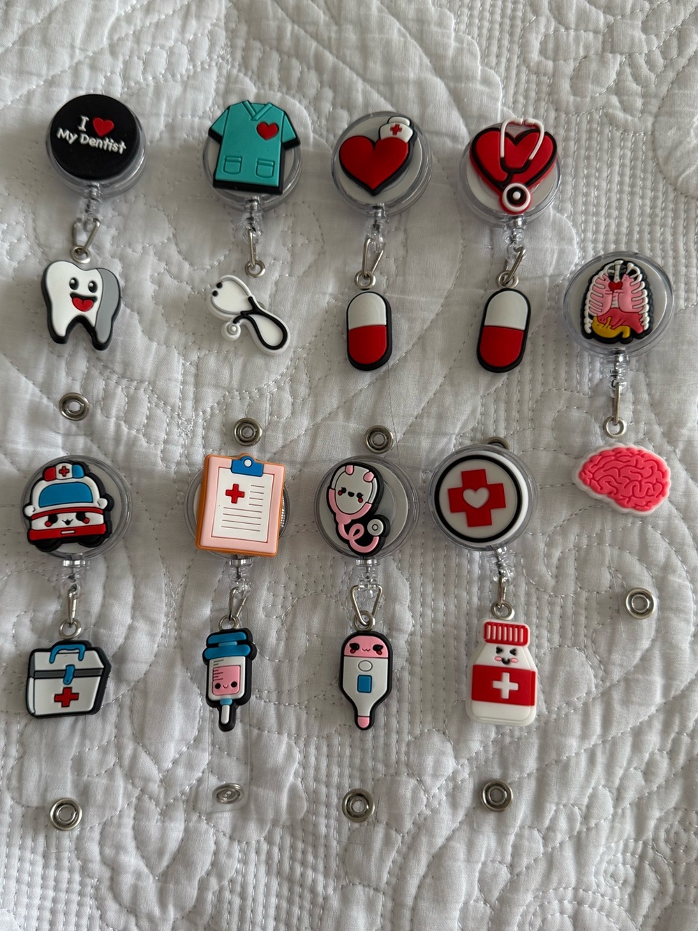 Assorted Medical Charm Badge Reels